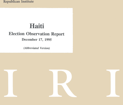 Haiti Election Observation Report (Dec 17, 1995)