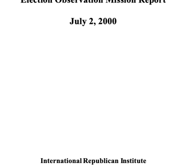 MEXICO Election Observation Mission Report July 2, 2000