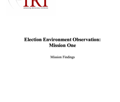 Election Environment Observation: Mission One Mission Findings Republic of Macedonia June 9-15, 2002