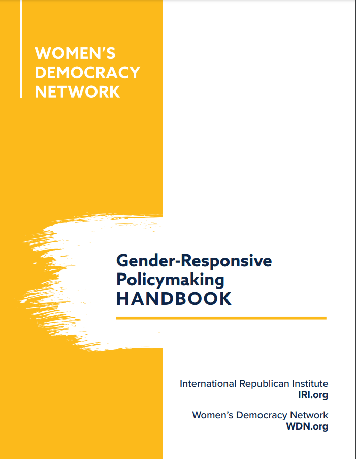 The front cover of the Gender-Responsive Policymaking Handbook